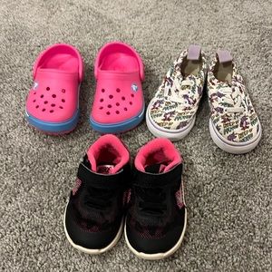 Lot of 3 toddler size 4 sneakers